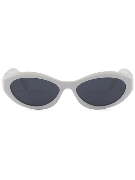  Prada Eyewear Symbole Oval-frame Sunglasses - White 