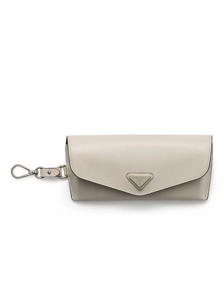  Prada Eyewear Triangle-logo Eyeglasses Case - Neutrals 