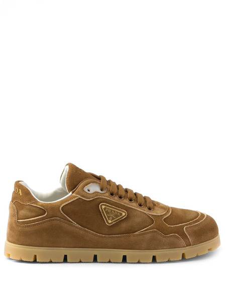  Prada Faded Suede Sneakers - Brown 