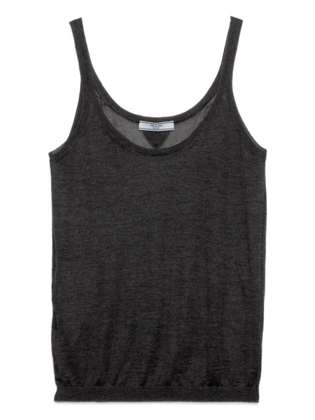  Prada Fine-knit Tank Top - Grey 