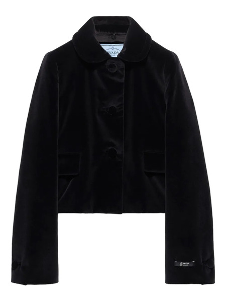  Prada Flap-pocket Detachable-collar Jacket - Black 