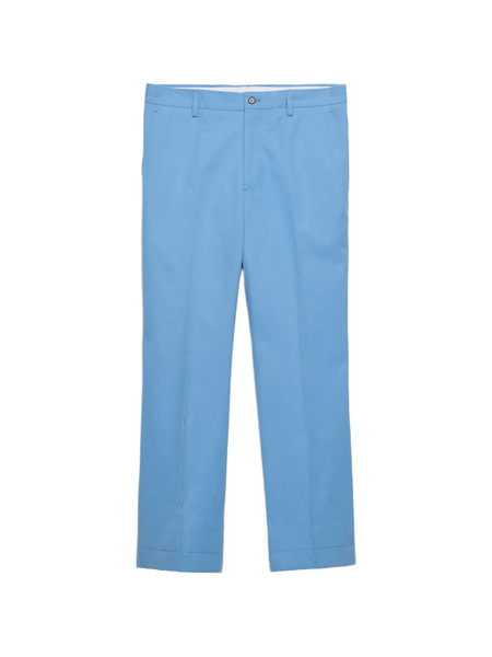  Prada Flare Sartorial Poplin Trousers - Blue 