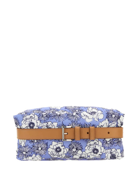  Prada Floral-print Belt Bag - Blue 
