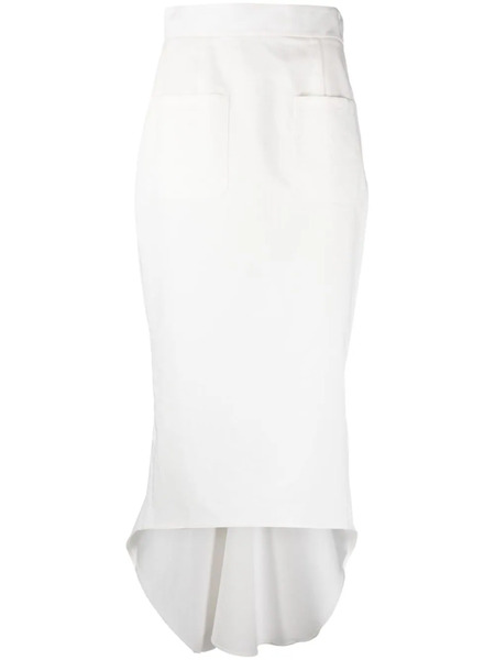  Prada Fluted Midi Skirt - White 