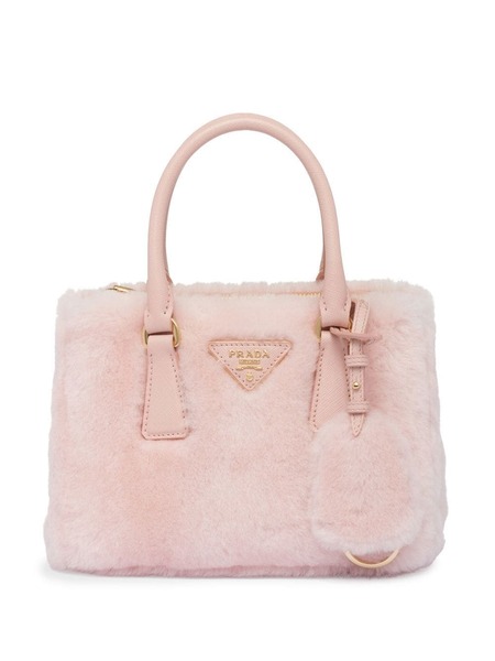  Prada Galleria Shearling Mini Bag - Pink 