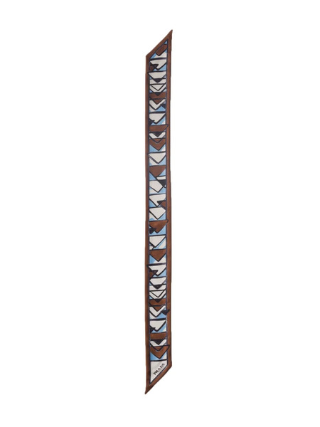  Prada Geometric-print Scarf - Brown 