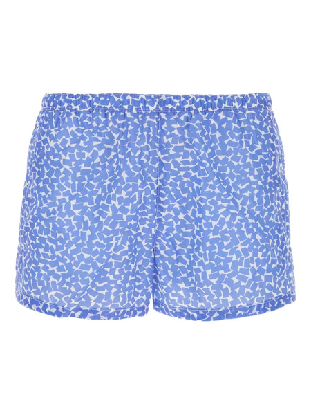  Prada Geometric-print Swimming Shorts - Blue 