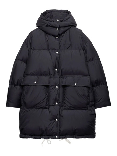  Prada Hooded Padded Coat - Blue 