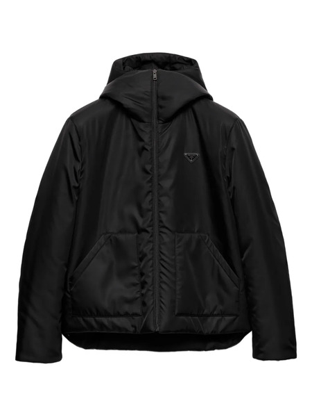  Prada Hooded Patch-pocket Jacket - Black 
