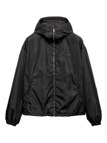  Prada Hooded Zip-front Jacket - Black 