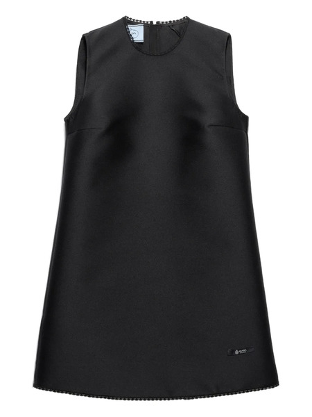  Prada Lace-collar Scuba Mini-dress - Black 