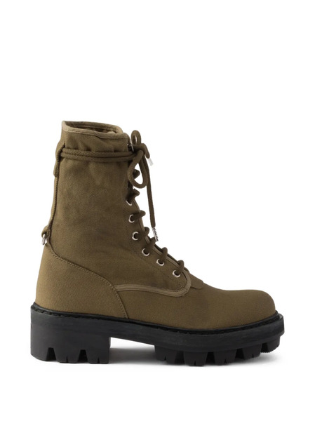  Prada Lace-up Lug-sole Boots - Green 
