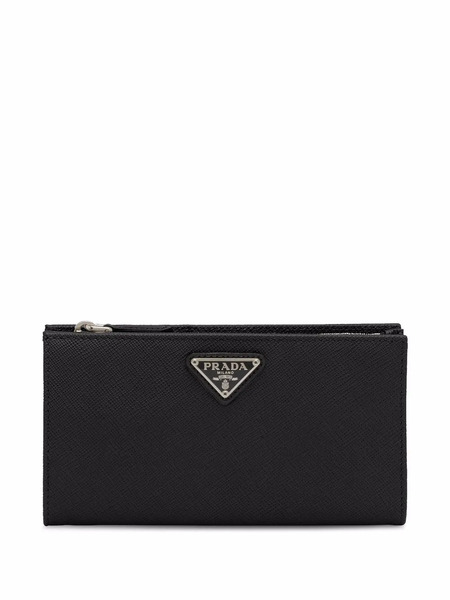  Prada Large Saffiano-leather Wallet - Black 