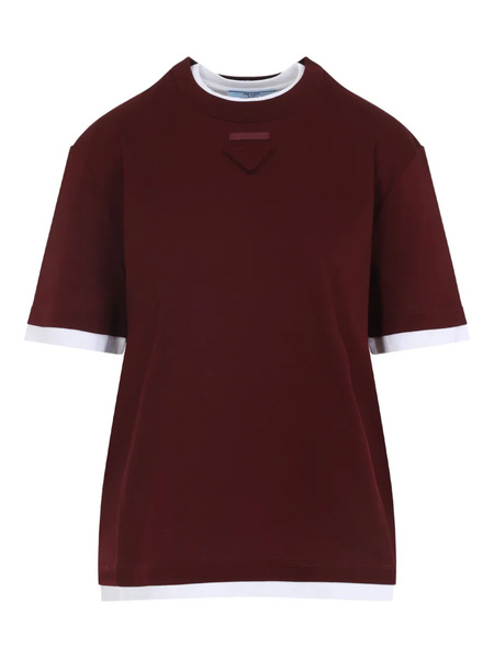  Prada Layered Triangle-plaque Top 