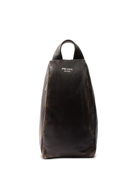  Prada Leather Backpack - Brown 