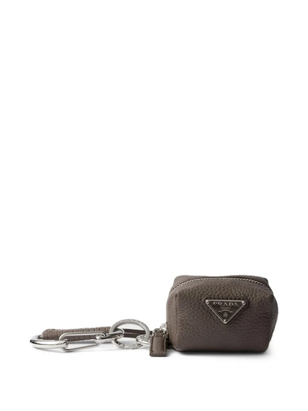  Prada Leather Bag Charm - Grey 