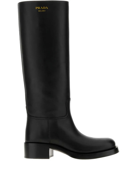  Prada Leather Boots - Black 