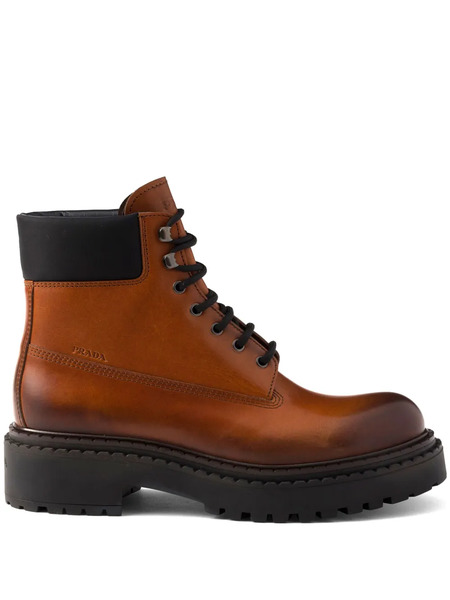  Prada Leather Boots - Brown 