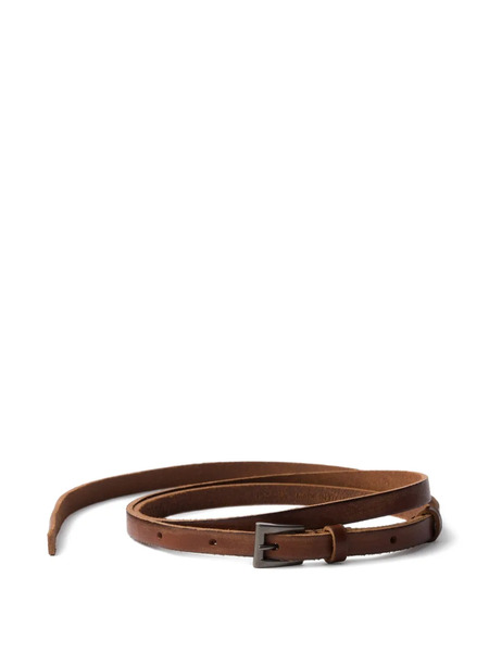  Prada Leather Buckle Belt - Brown 