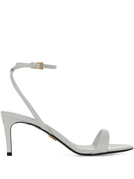  Prada Leather Buckled Sandals - White 
