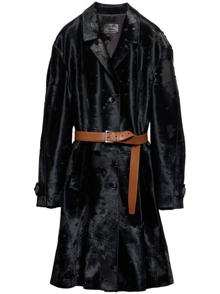  Prada Leather Coat - Black 
