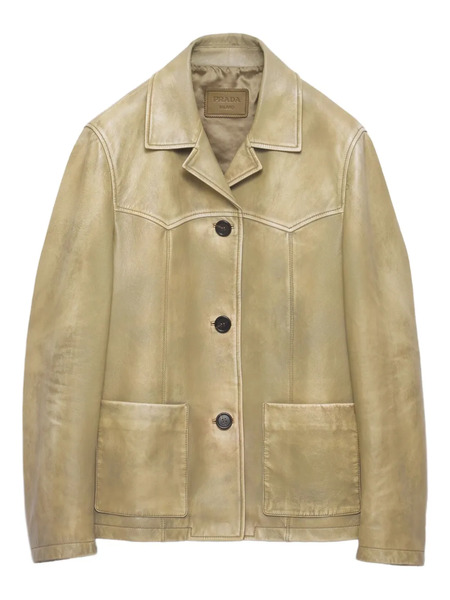  Prada Leather Jacket - Green 