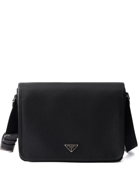  Prada Leather Shoulder Bag - Black 