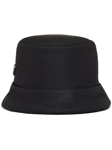  Prada Logo-appliqué Padded Bucket Hat - Black 