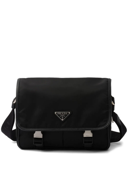  Prada Logo-appliqué Re-nylon Shoulder Bag - Black 