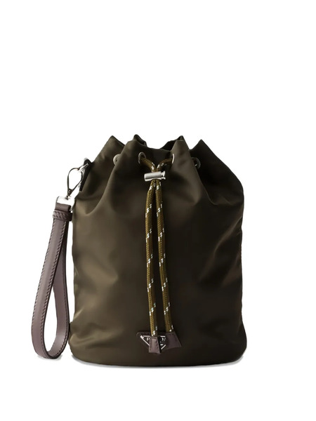  Prada Logo-detail Drawstring Pouch - Green 