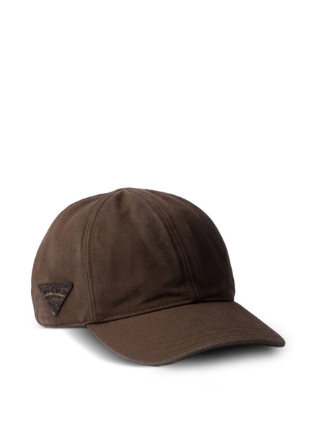  Prada Logo-embroidered Baseball Cap - Brown 