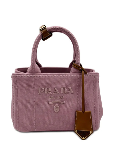  Prada Logo-embroidered Tote Bag - Pink 