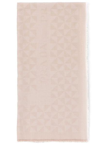  Prada Logo-jacquard Scarf - Pink 