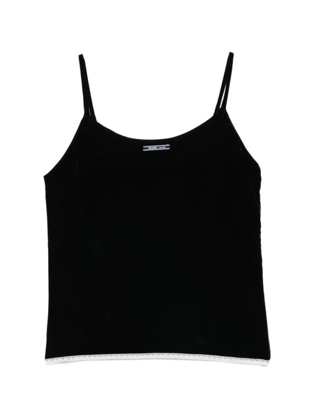  Prada Logo-patch Sleeveless Top - Black 