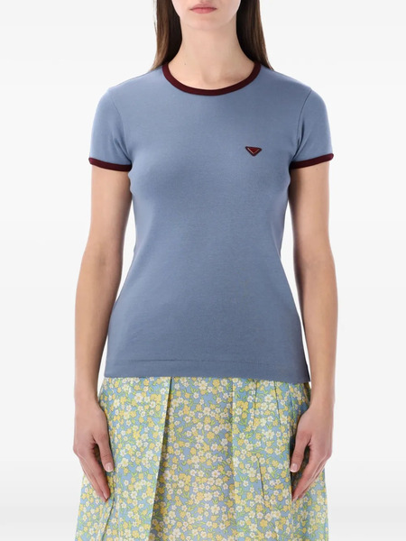  Prada Logo-patch T-shirt - Blue 