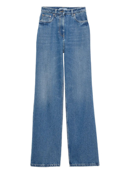  Prada Logo-plaque Five-pocket Jeans - Blue 