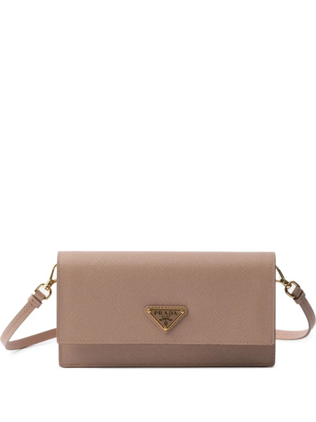  Prada Logo Plaque Satchel Bag - Pink 