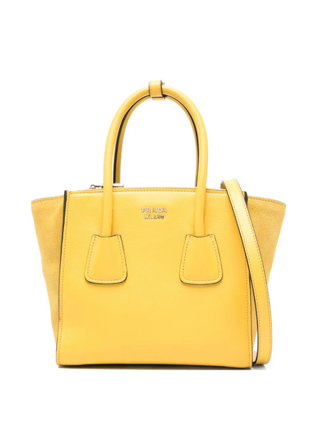  Prada Logo-plaque Tote Bag - Yellow 