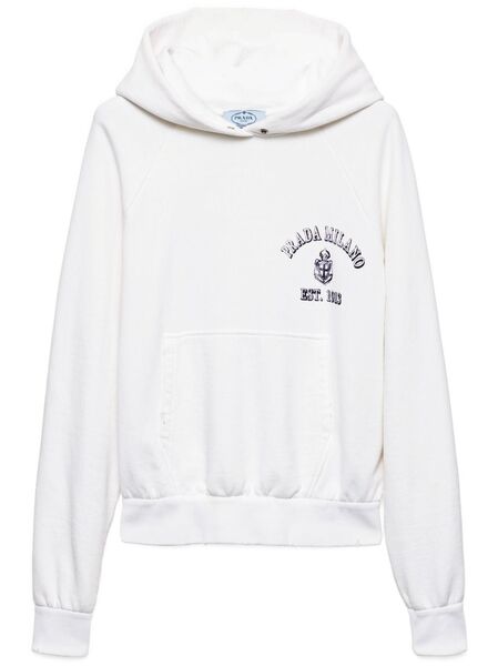  Prada Logo-print Hoodie - White 