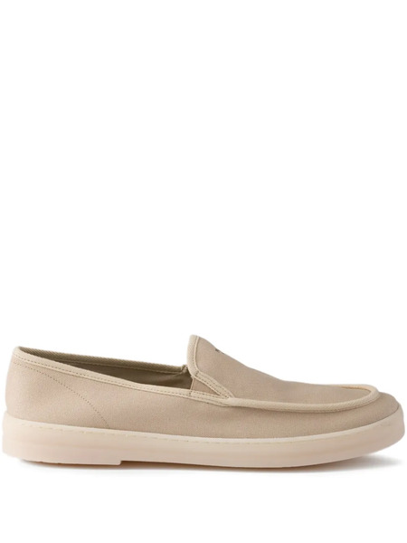  Prada Logo-printed Loafers - Neutrals 