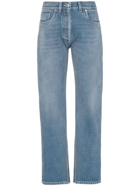  Prada Low-rise Organic-denim Jeans - Blue 