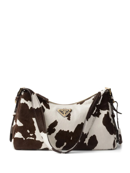  Prada Medium Aimèe Printed Shoulder Bag - White 