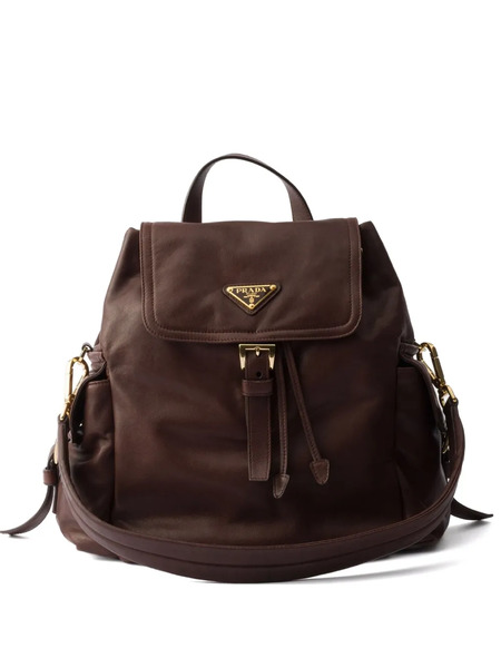  Prada Medium Explore Leather Backpack - Brown 