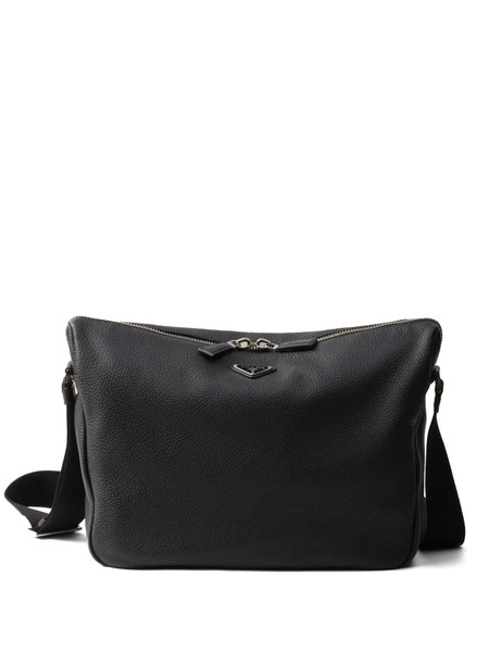  Prada Medium Leather Shoulder Bag - Black 