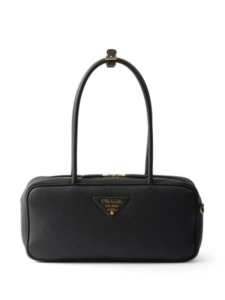  Prada Medium Leather Tote Bag - Black 