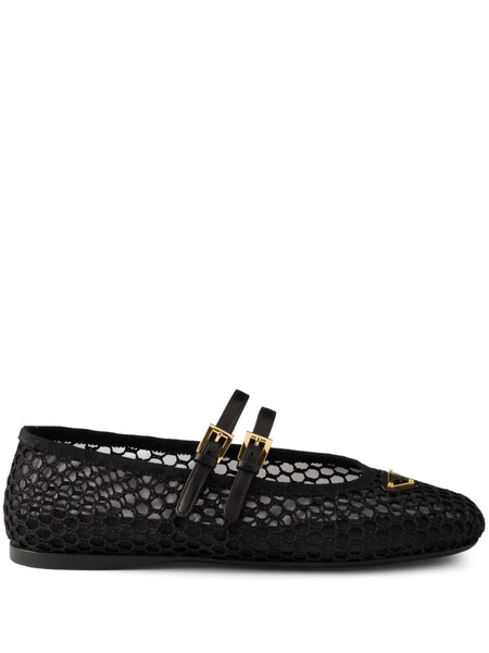  Prada Mesh Ballet Flats - Black 