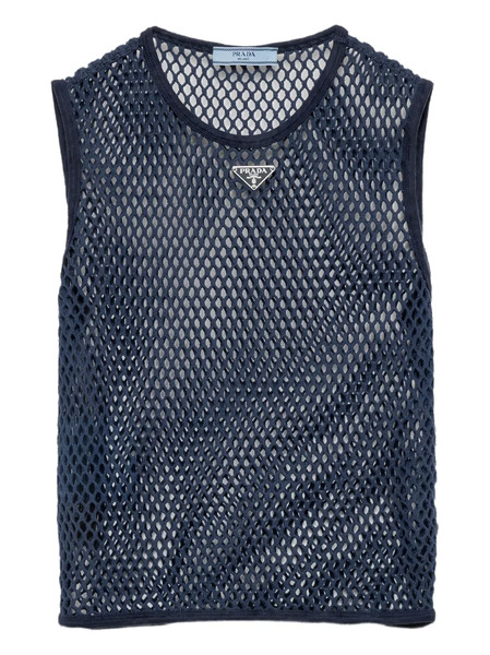  Prada Mesh Sleeveless Top - Blue 