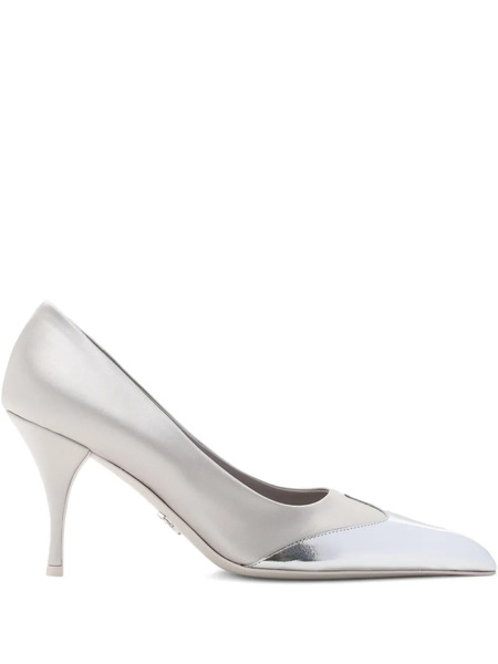  Prada Metallic-toecap Pumps - Silver 