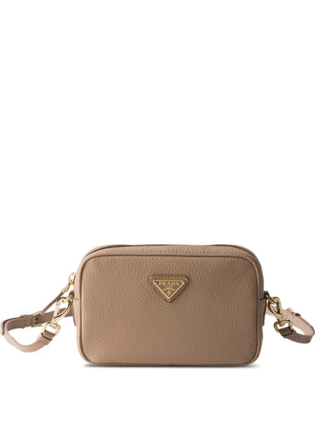  Prada Mini Leather Cross Body Bag - Neutrals 