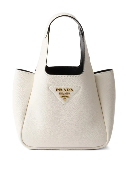  Prada Mini Leather Tote Bag - White 